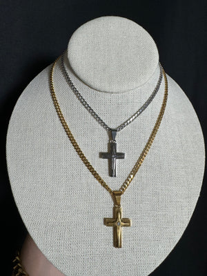 
                  
                    Curb Flat Cross Necklace
                  
                