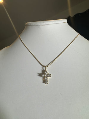 
                  
                    CZ Mini Cross Necklace
                  
                