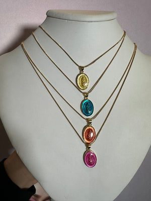 
                  
                    Color Virgin Mary Necklace
                  
                