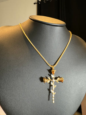 
                  
                    Rose Cross Necklace
                  
                