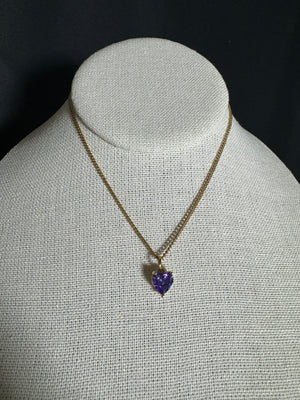 
                  
                    Purple Crystal Heart Necklace
                  
                