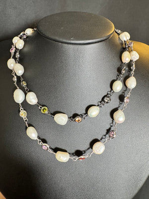 
                  
                    Rainbow Crystal Pearl Necklace
                  
                