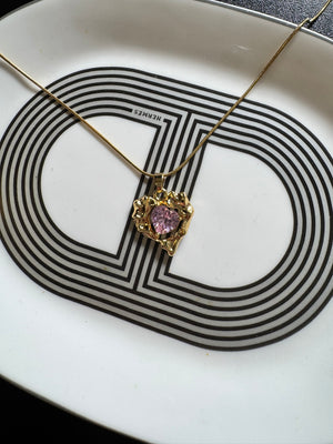 
                  
                    Pink Heart Crystal Necklace
                  
                