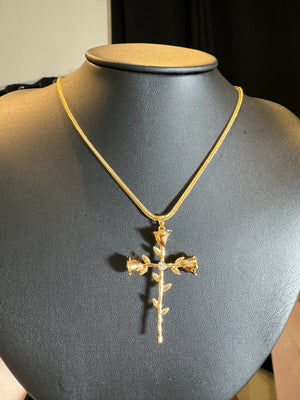 
                  
                    Rose Cross Necklace
                  
                