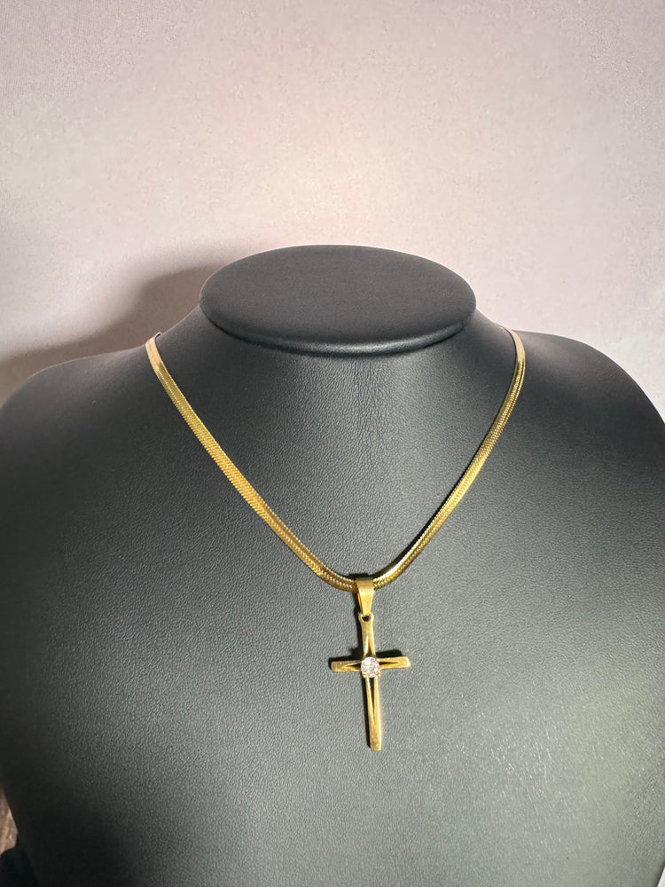 
                  
                    Crystal Gem Flat Cross Necklace
                  
                