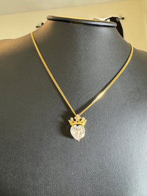 
                  
                    Crown Heart Gem Necklace
                  
                