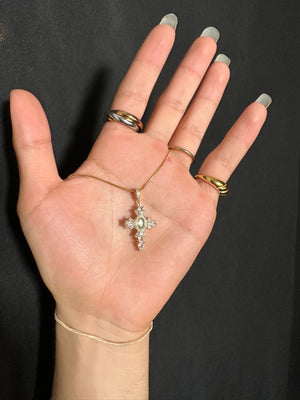 
                  
                    Mini Moonstone Cross
                  
                