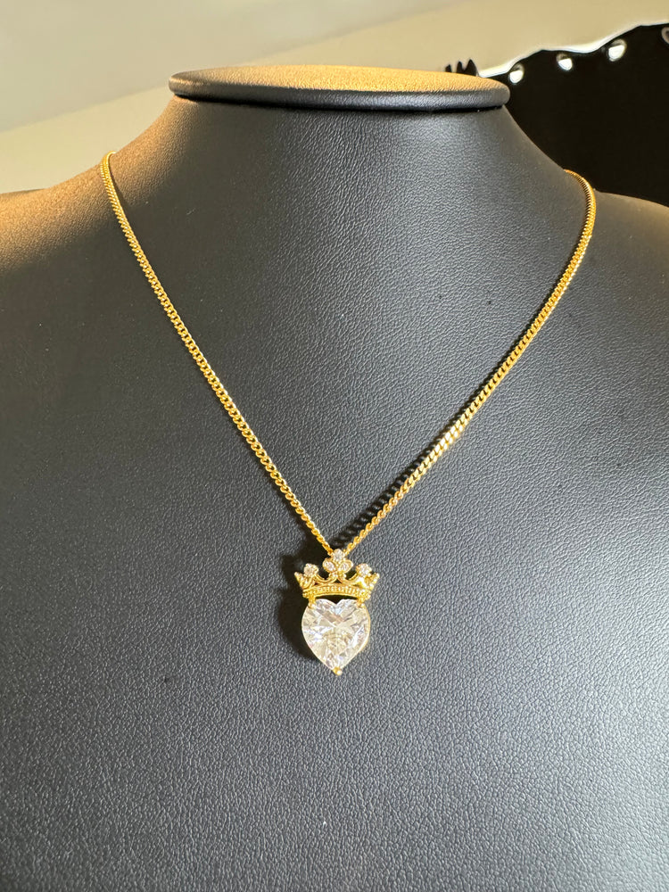 
                  
                    Crown Heart Gem Necklace
                  
                