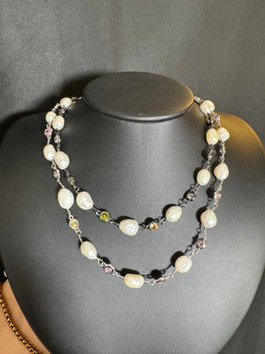 
                  
                    Rainbow Crystal Pearl Necklace
                  
                