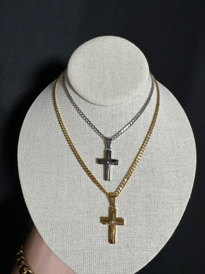 
                  
                    Curb Flat Cross Necklace
                  
                