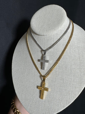 
                  
                    Curb Flat Cross Necklace
                  
                