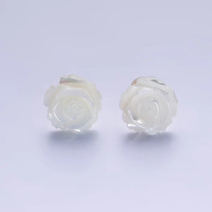 
                  
                    Pearl Shell Rose Flower Stud
                  
                