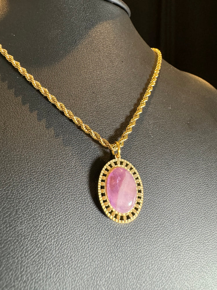 
                  
                    Amethyst Medallion necklace ￼
                  
                