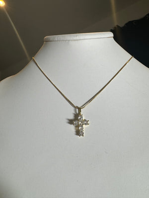 
                  
                    CZ Mini Cross Necklace
                  
                