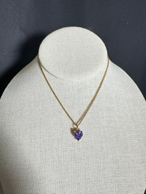 
                  
                    Purple Crystal Heart Necklace
                  
                