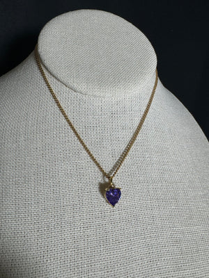 
                  
                    Purple Crystal Heart Necklace
                  
                