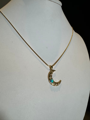 
                  
                    Moon Stone Moon Necklace
                  
                