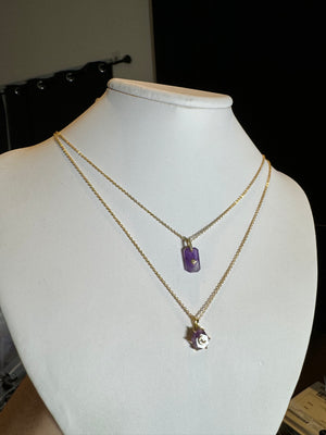 
                  
                    Sterling Silver Amethyst Star Moon Necklace ￼
                  
                