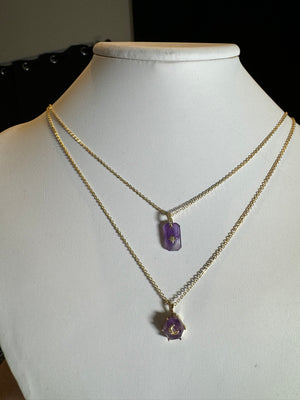 
                  
                    Sterling Silver Amethyst Star Moon Necklace ￼
                  
                