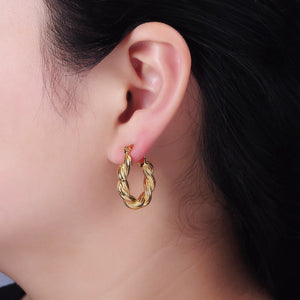 
                  
                    Lined Twirl Stainless Steel Earring
                  
                