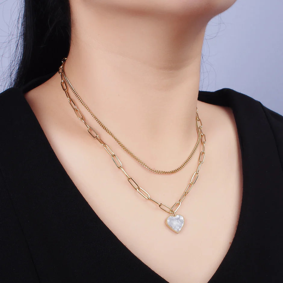 
                  
                    Paper Clip Shell Pearl Chain Set
                  
                