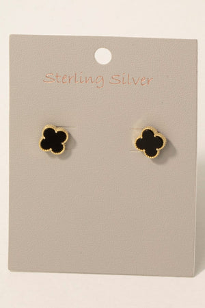 
                  
                    Sterling Silver Clover Studs
                  
                