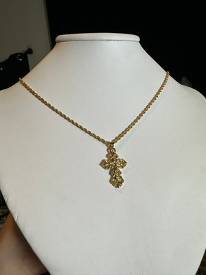 
                  
                    Vintage Italian Cross Rope Necklace
                  
                