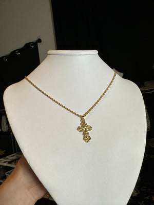 
                  
                    Vintage Italian Cross Rope Necklace
                  
                