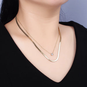 
                  
                    Flat Crystal Necklace Set
                  
                