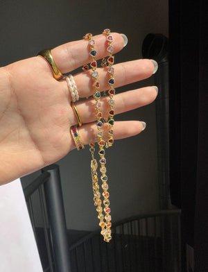 
                  
                    Gold Rainbow Heart Chain
                  
                