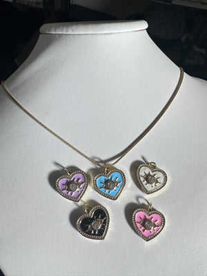 
                  
                    Evil Eye Heart Necklace
                  
                