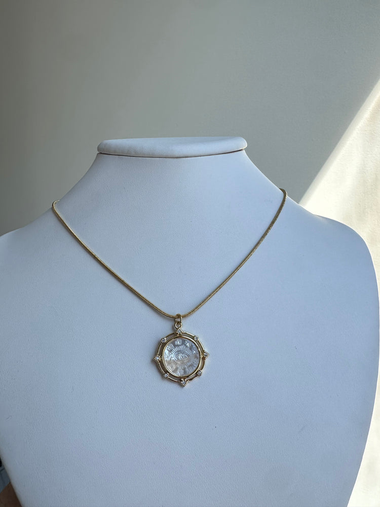 
                  
                    Mother Pearl Evil Eye Coin Necklace
                  
                