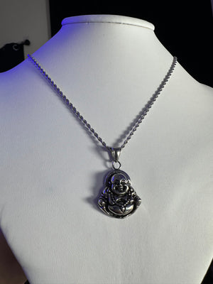 
                  
                    Silver Buddha Rope Necklace
                  
                