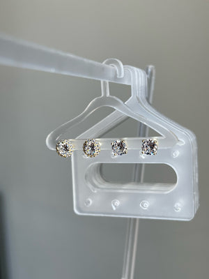 
                  
                    Sterling silver diamond studs
                  
                