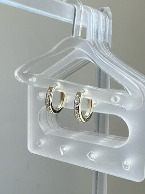 
                  
                    Sterling silver hoops
                  
                